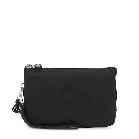 Kipling Creativity Extra Large Classic Wristlet Handbag Black Noir | CA 1258FD